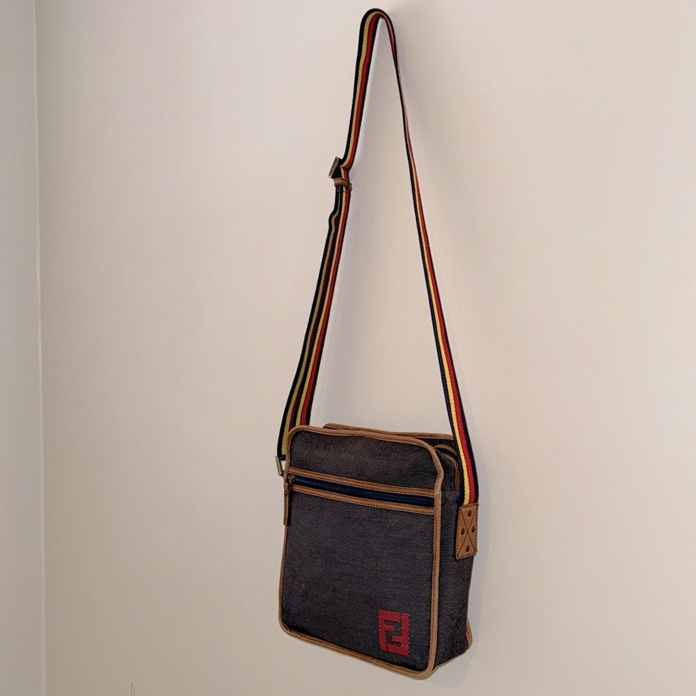 FENDI Fendi denim shoulder/ Crossbody bag